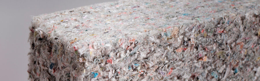 Bloque de aislamiento de celulosa reciclada