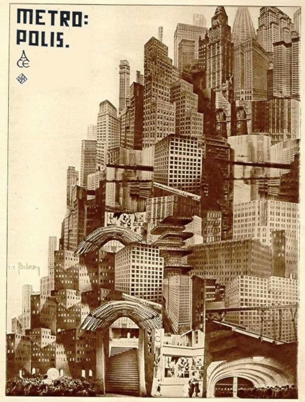 Cartel original de la película Metrópolis de Fritz Lang