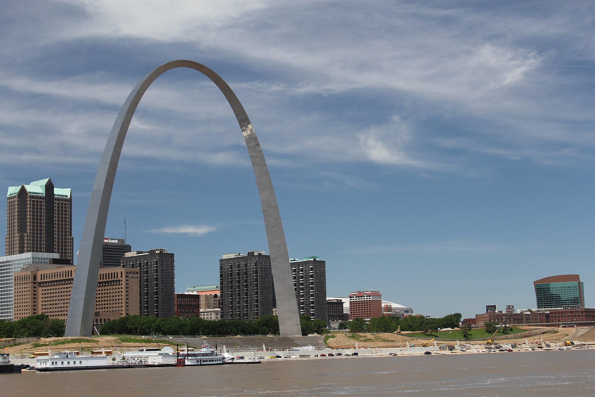 Gateway Arch de San Luis, arco de acero inoxidable de Eero Saarinen