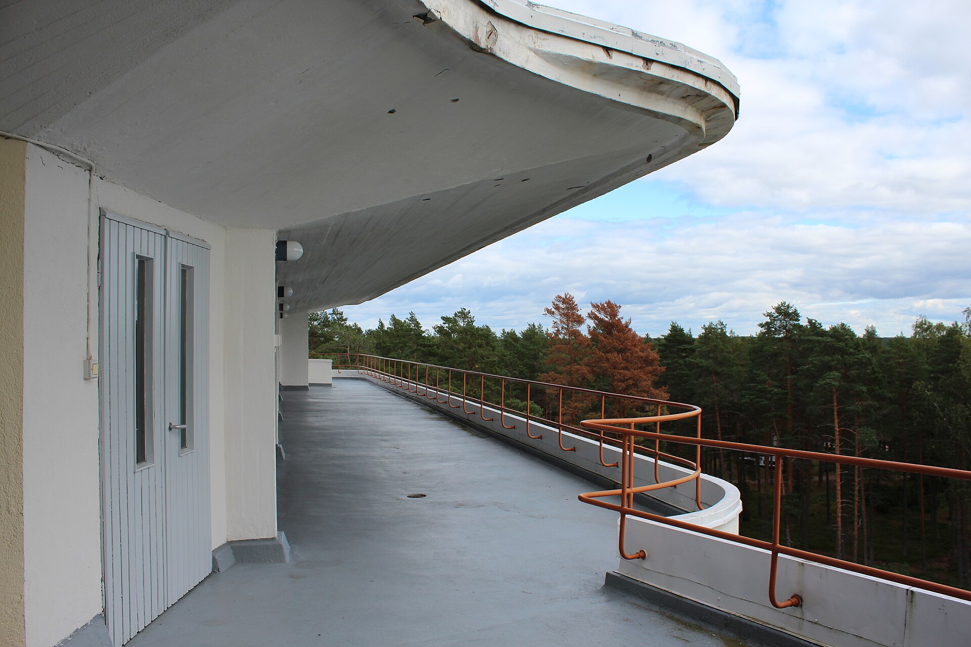 Terraza de cura del sanatorio de Paimio, de Alvar Aalto